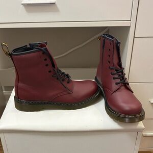 Dr. Martens Cherry Red 8-Eye Combat Boots